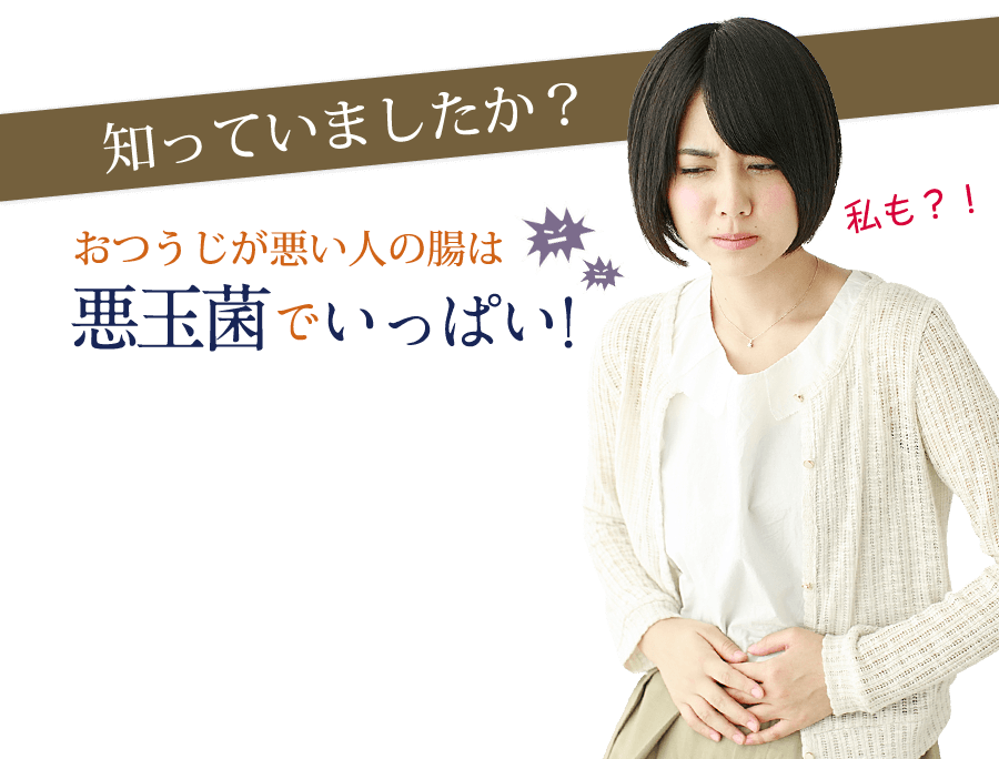 知っていましたか?おつうじが悪い人の腸は悪玉菌でいっぱい!