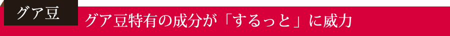 「グア豆」-グア豆特有の成分が「するっと」に威力